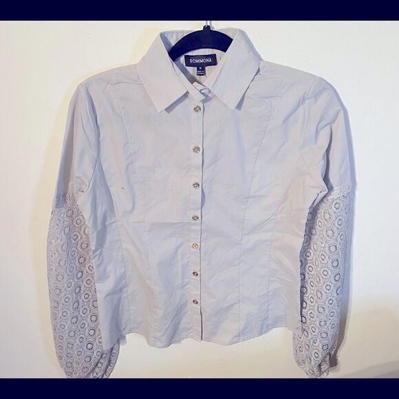 🎉Romimona Women’s Button Up Long Sleeve Shirt (Sizes) Small and medium - Picture 1 of 10